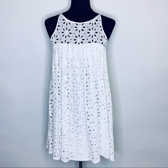 Milly New York white floral eyelet sleeveless dress size 6 bridal Easter spring - Picture 1 of 13